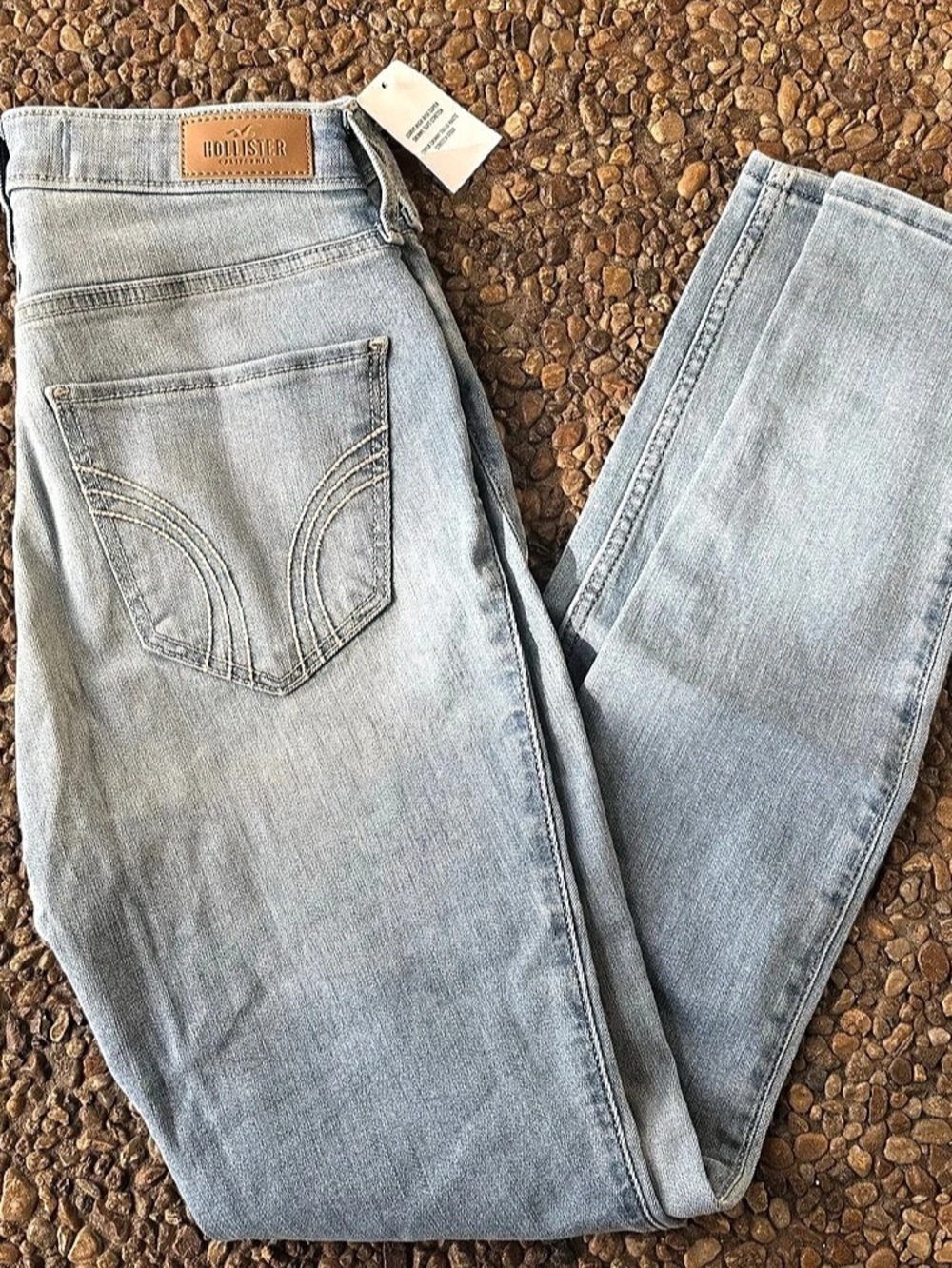 Hollister Curvy High Rise Super Skinny Jeans Blue Waist 5R 27x29